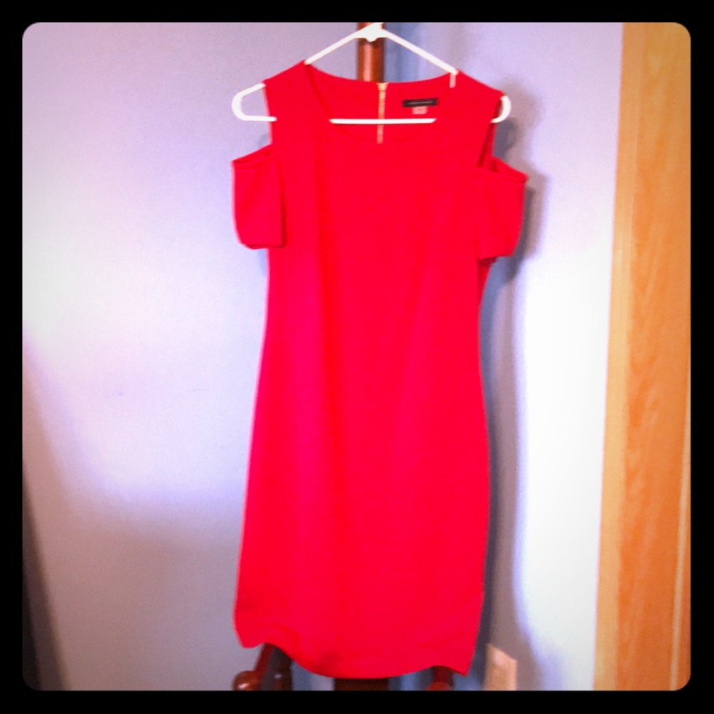 Tommy Hilfiger Cold Shoulder Size 8 Red Dress